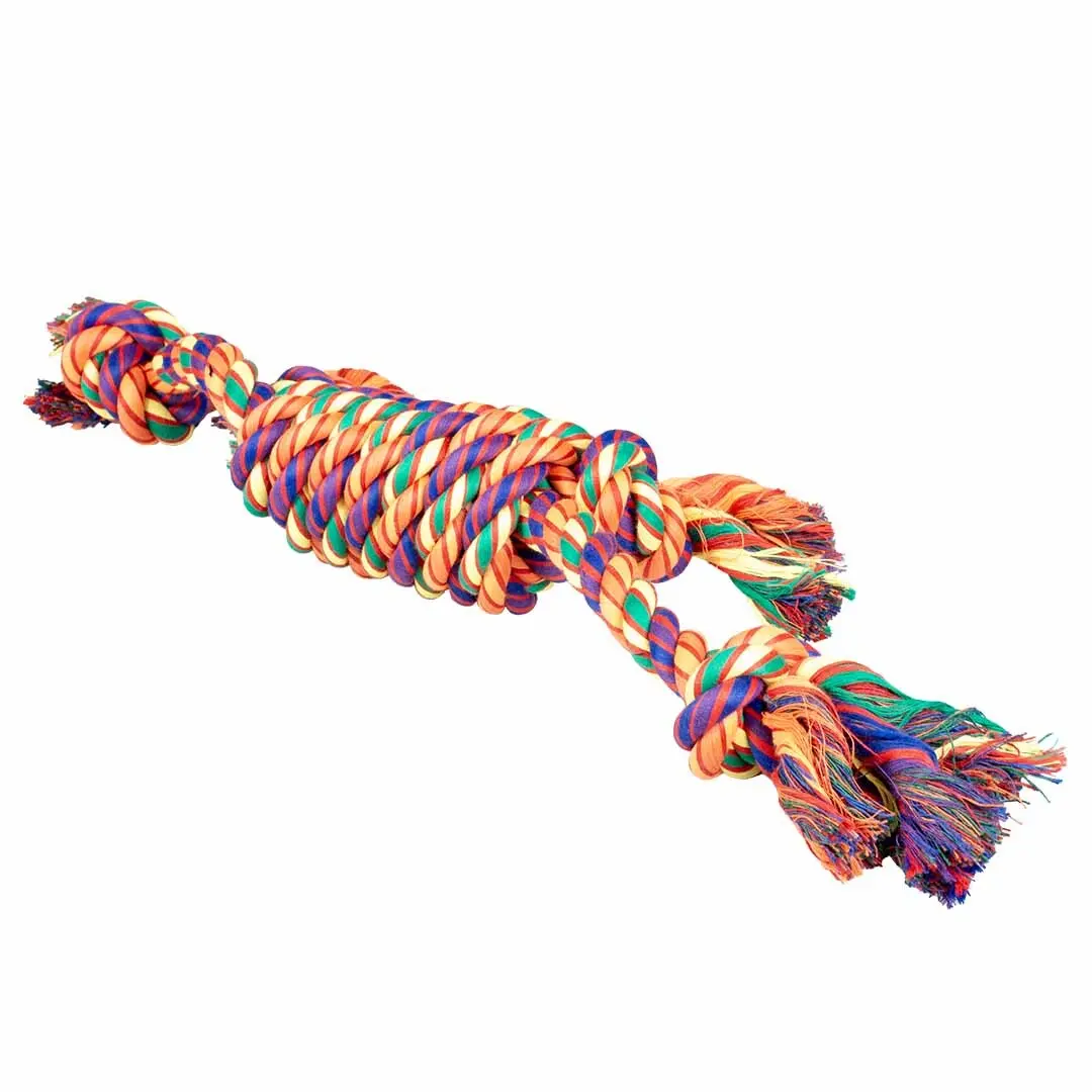 Duvoplus Multicolore Cotton Dog Rope With 2 Knots