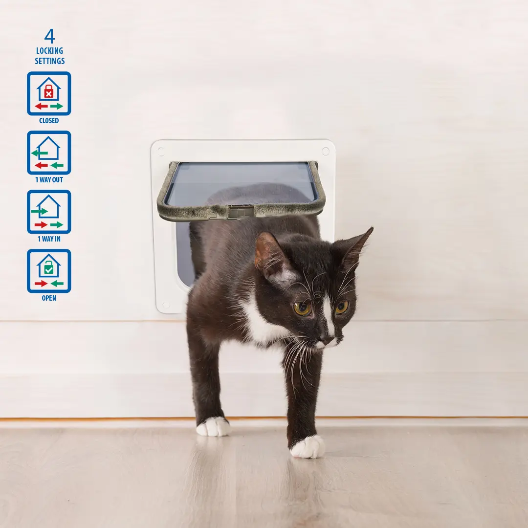 Duvoplus Blanc Cat Flap With Tunnel