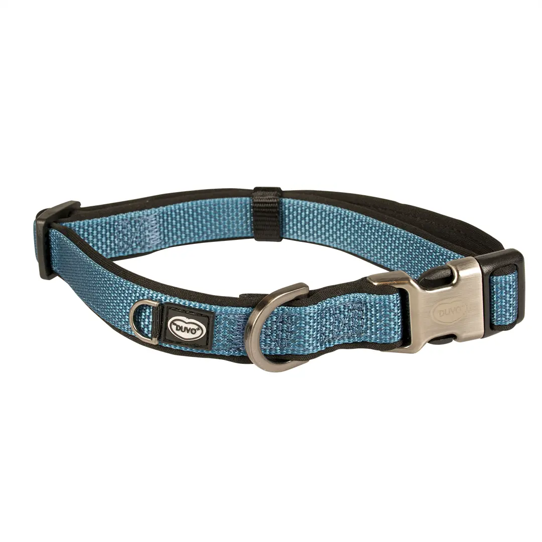 Duvoplus Bleu Nylon Dog Collar Explor North