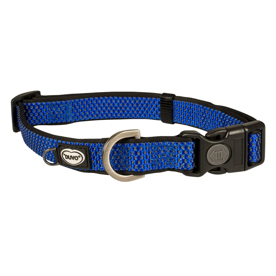 Duvoplus Bleu Nylon Dog Collar Explor East