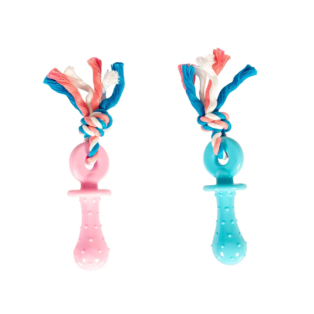 Meilleurs prix pour Jouet à mâcher pour chien tétine avec corde en cotton Duvoplus Dogtoy Puppy TPR