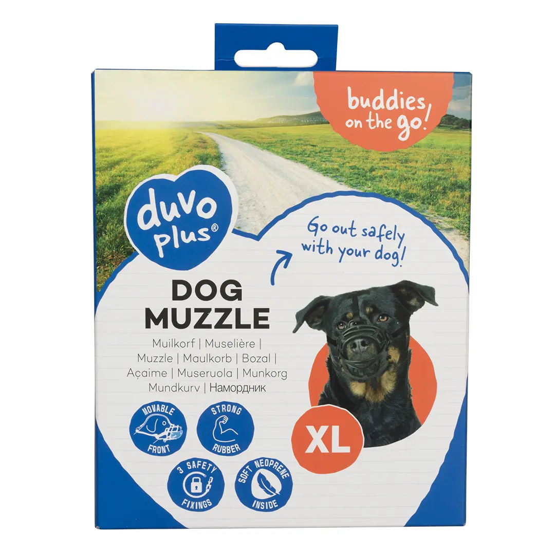 Duvoplus Noir Rubber Dog Muzzle