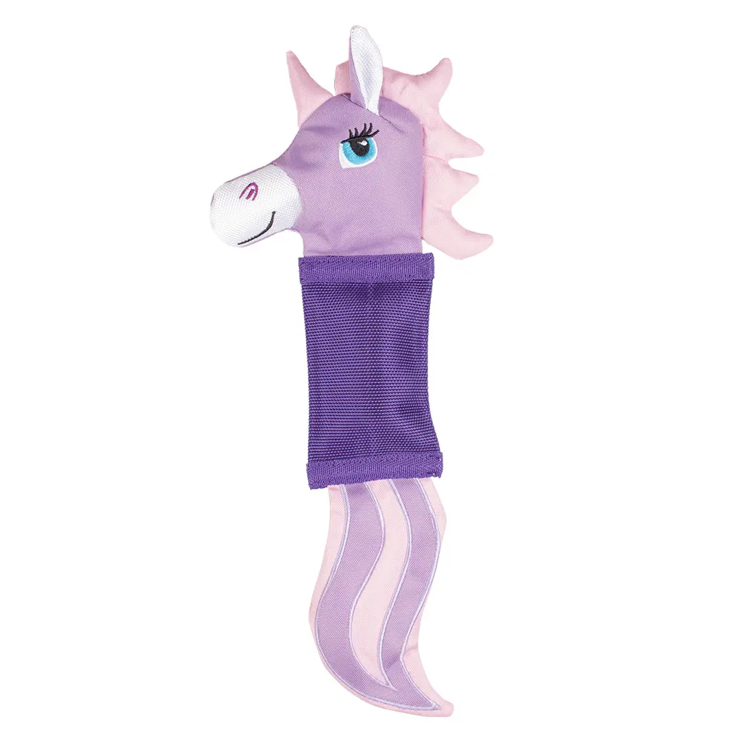 Duvoplus Violet Unicorn Plush Toy For Dogs Belly Uma