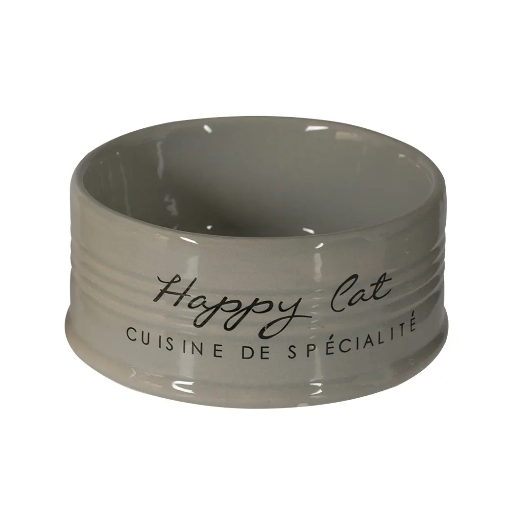 Duvoplus Gris Cat Bowl Stone Happy Cat