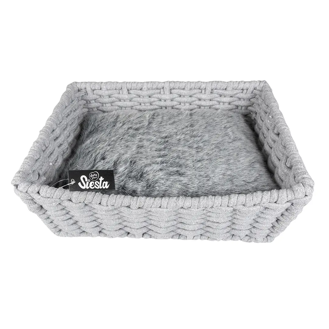 Duvoplus Gris Cotton Rope Dog Bed Oyster