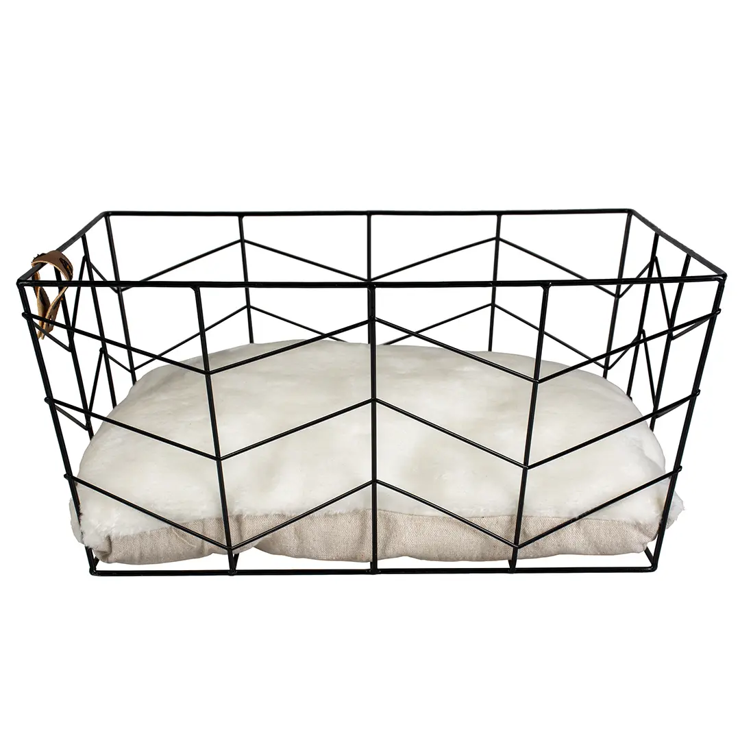 DUVOPLUS Panier pour chien en m&eacute;tal rectangulaire 
