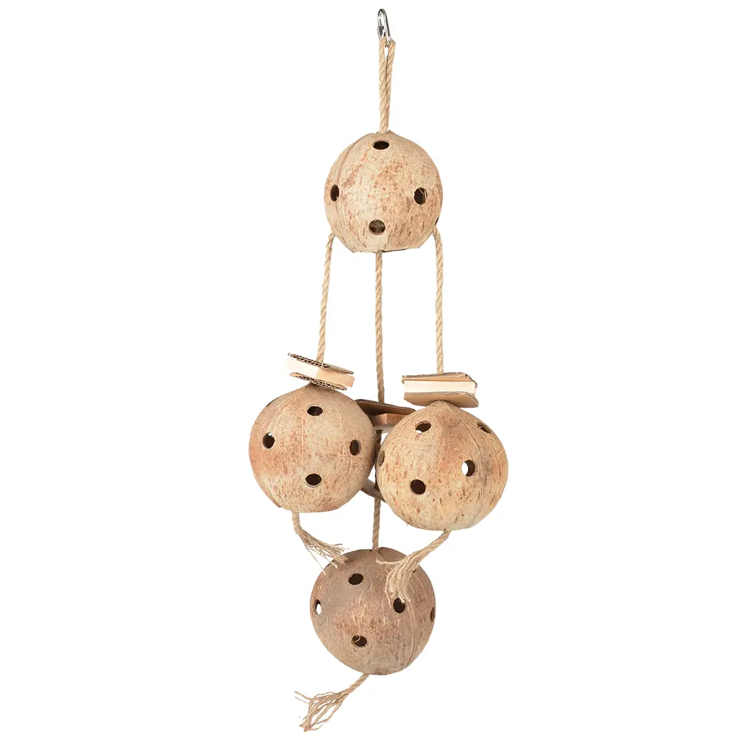 Meilleurs prix pour Cage pour oiseaux pendentif avec sisal et carton Duvoplus Coconut Jungle