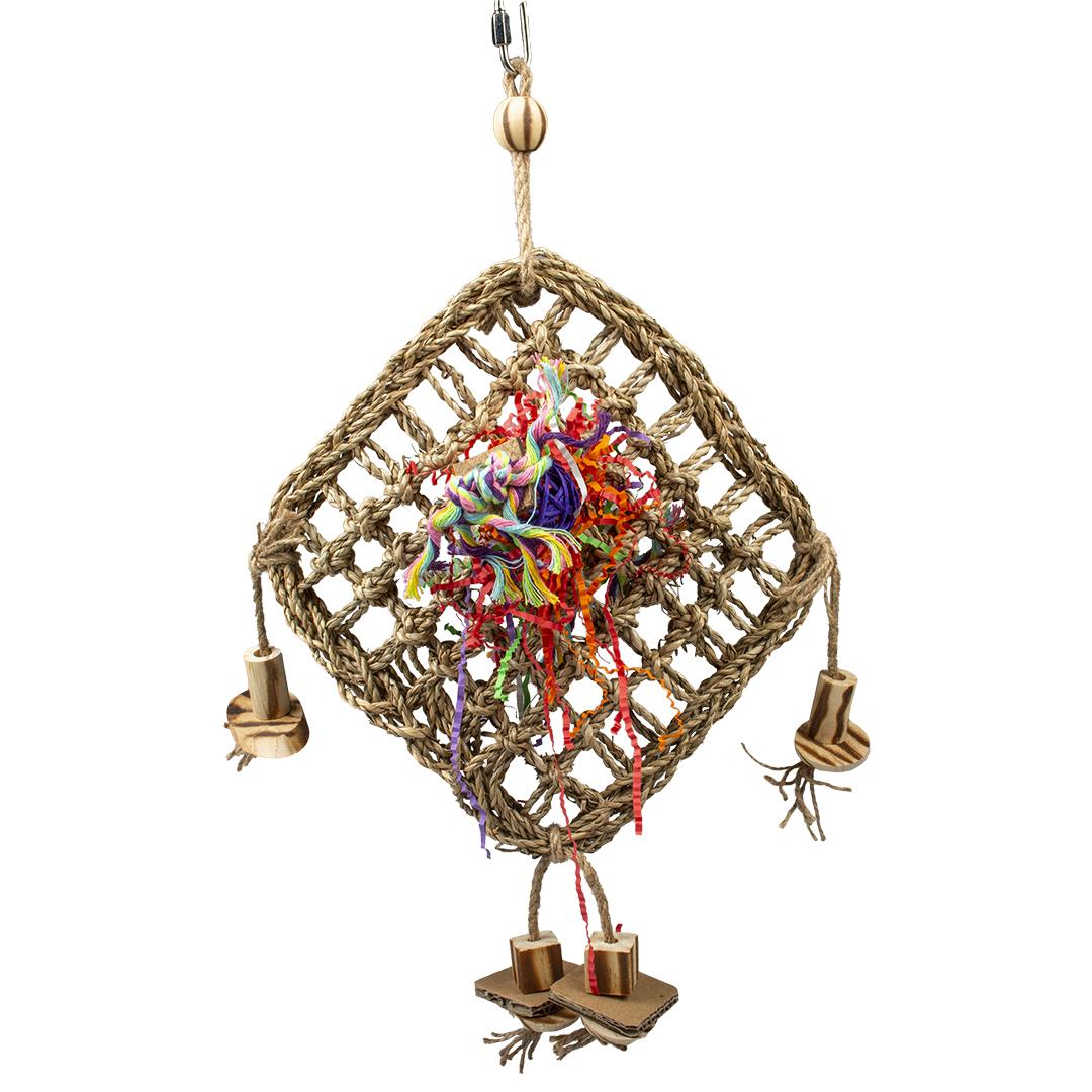 Meilleurs prix pour Jouet pour oiseaux pendentif coloré-carton & blocs de bois Duvoplus