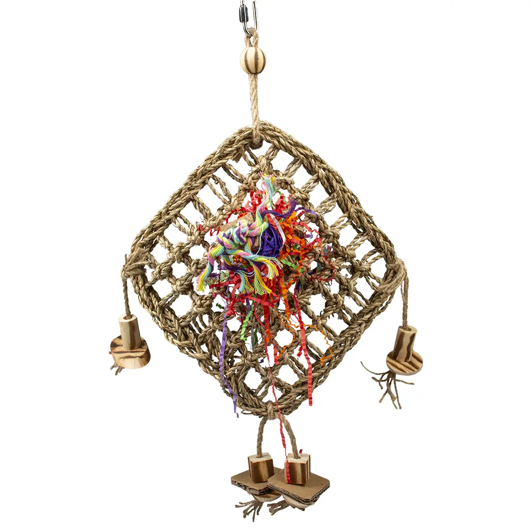 Duvoplus Multicolore Bird Toy Sea Rush Climbing Net With Blocks