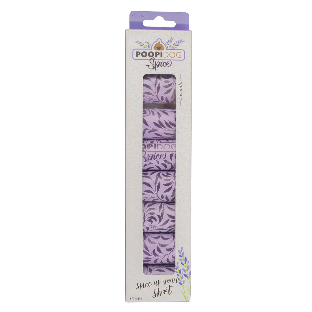 Duvoplus Violet Roll Of 15 Dog Poop Bags Spice Lavande (X4)