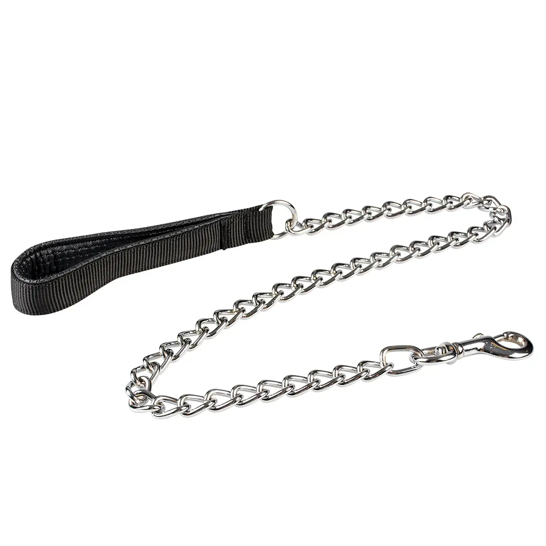 Duvoplus Noir Padded Handle Chain Dog Leash