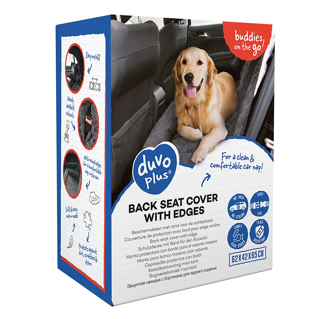 Housse de protection pour chien avec bord-siège arrière Duvoplus