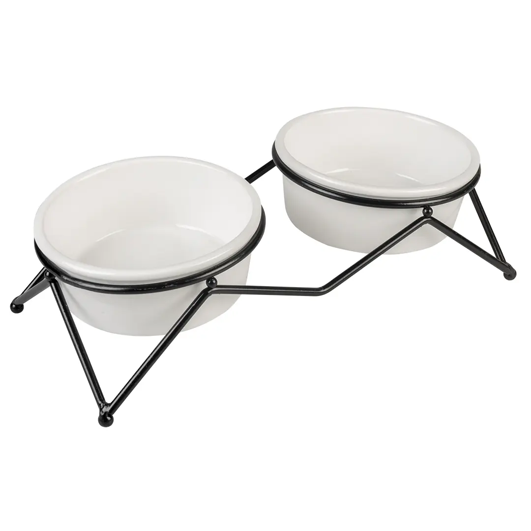 Duvoplus Blanc Dog Bowl Up Zigzag