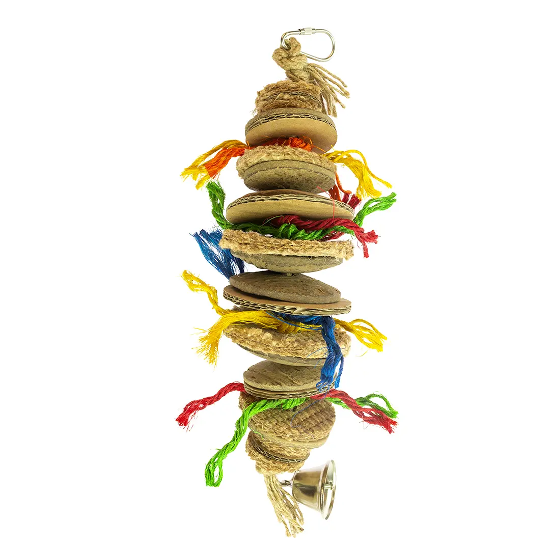 Meilleurs prix pour Jouet pour oiseaux tube en sisal avec carton et coco Duvoplus S