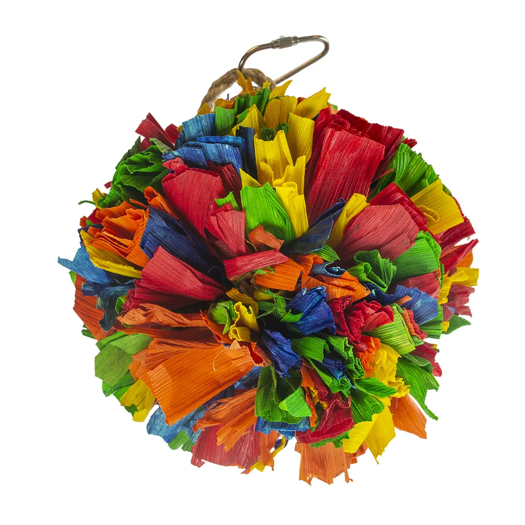 Comparer les prix de Jouet pour oiseaux pompon coloré de feuilles de maïs Duvoplus