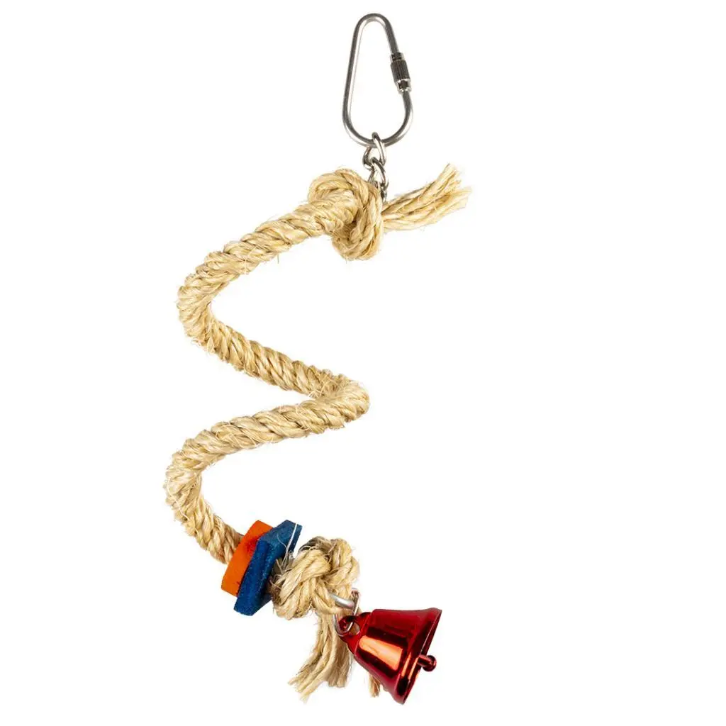 Comparer les prix de Corde spirale pour jouet oiseaux en sisal avec cloche Duvoplus