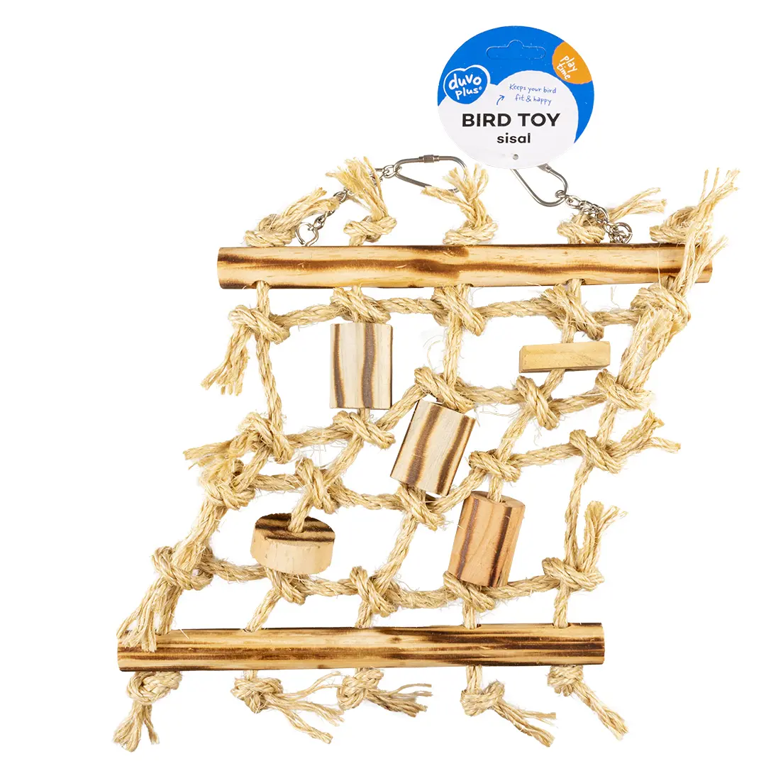 Meilleurs prix pour Jouet pour oiseaux filet d'escalade en sisal et blocs de bbq Duvoplus