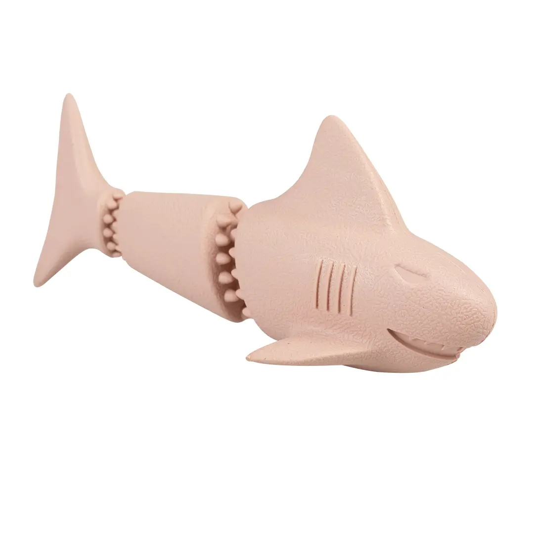 Duvoplus Rose Rubber Shark Dog Food Dispenser Eco