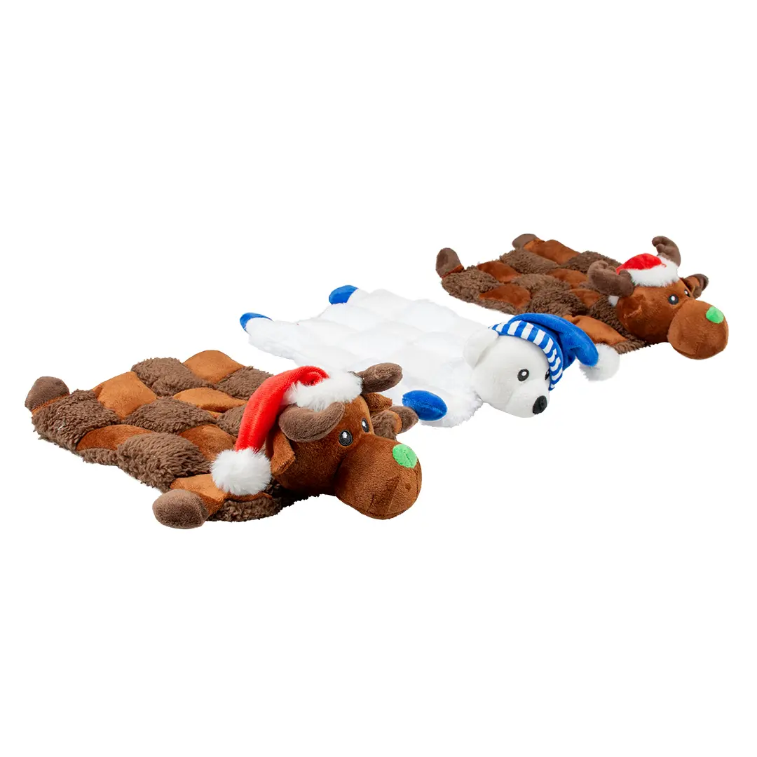 Comparer les prix de Jouet peluche pour chien câliner platte Duvoplus Xmas Squeaky