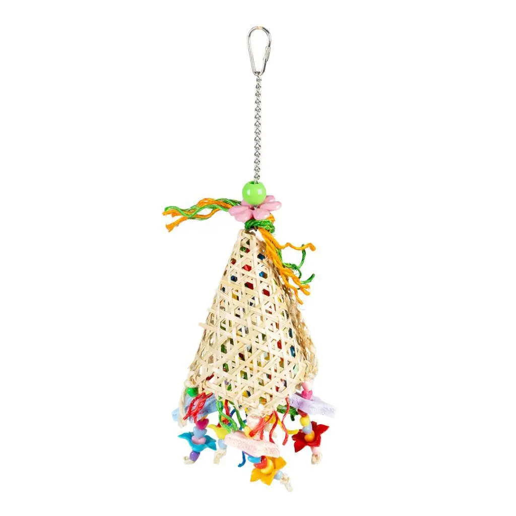 Meilleurs prix pour Jouet pour oiseaux cornet en bambou et étoiles minérales Duvoplus Forage