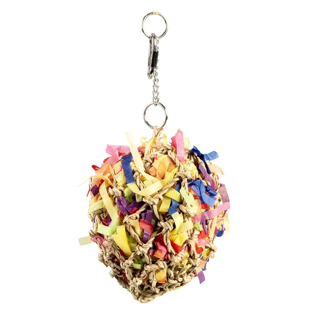 Meilleurs prix pour Jouet pour oiseaux herbe de mer, papier, bois Duvoplus Shreddy Pinata
