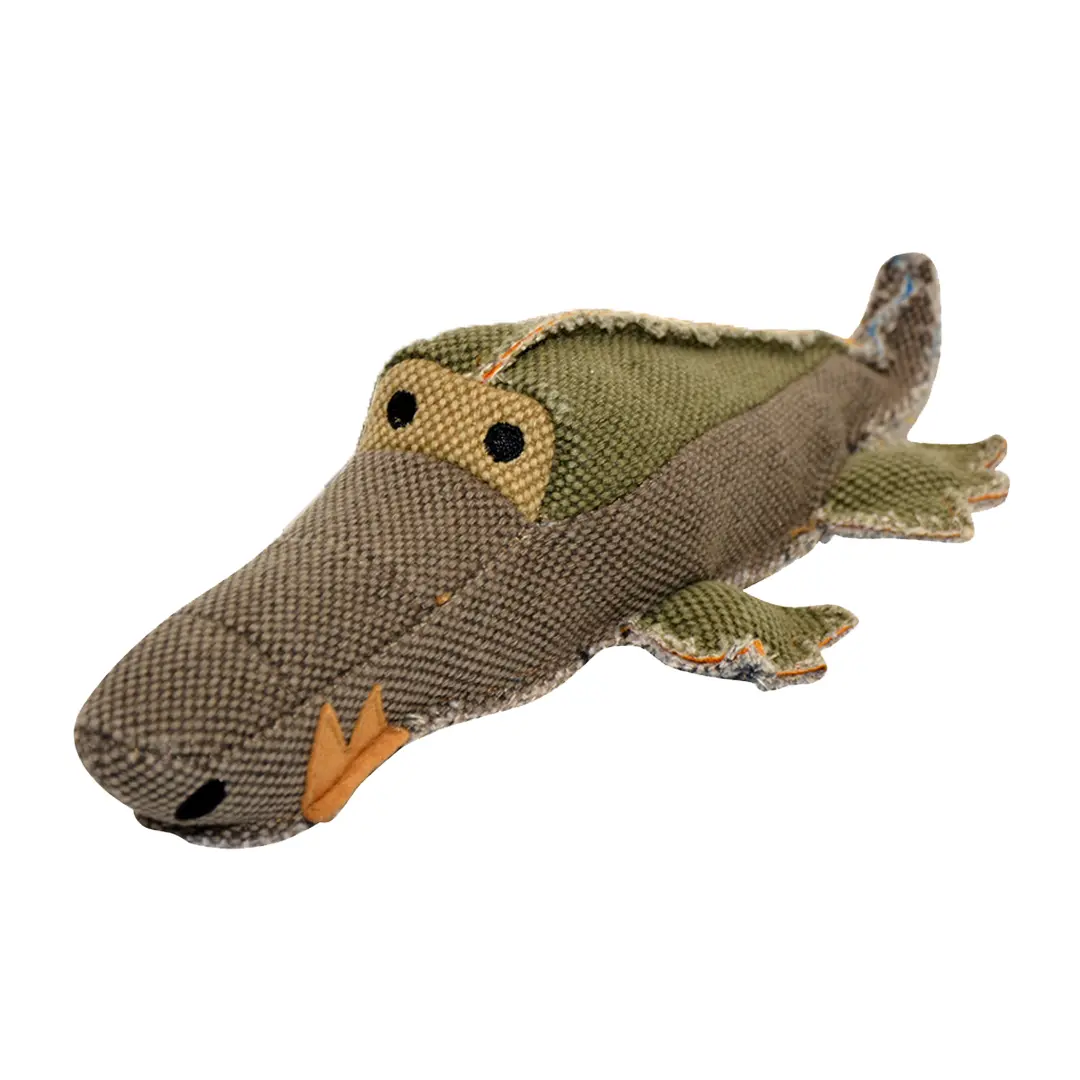 Duvoplus Gris Crocodile Plush Toy For Dogs Canvas
