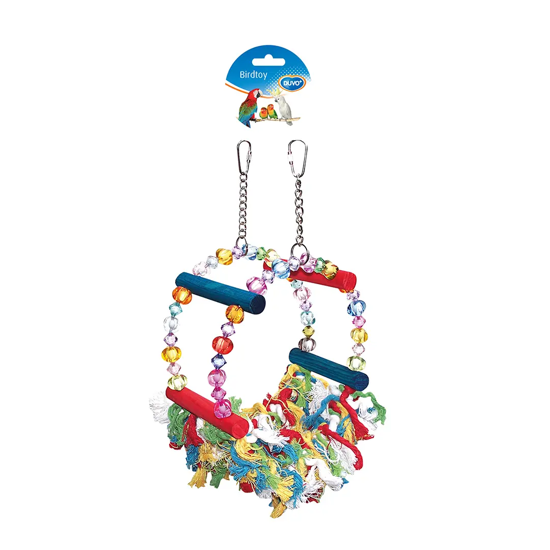 Duvoplus Multicolore Bird Swing With Hammock Beads