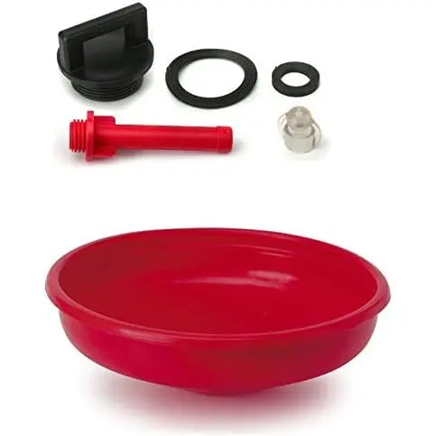 Abreuvoir réservoir pour poules avec boule de fermeture en caoutchouc Duvoplus