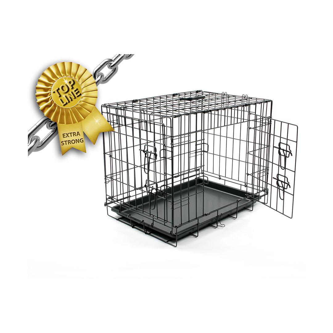 Meilleurs prix pour Cage de transport pour chien fer pliable 2 portes Tp Duvoplus Topline