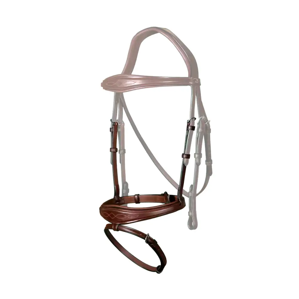 Meilleurs prix pour Bridon équitation muserolle combinée anatomique Dy'on New English Collection