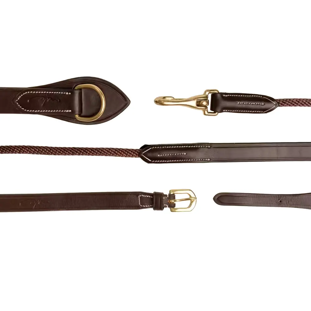 Meilleurs prix pour Rênes pour cheval en cuir Dy'on 5/8"