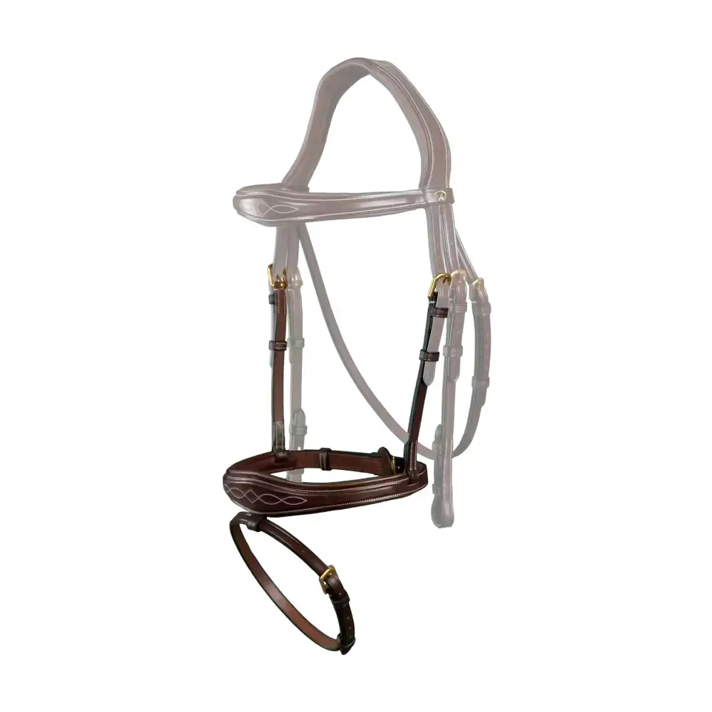 Dyon Marron Anatomical Combination Horse Noseband Dy'on