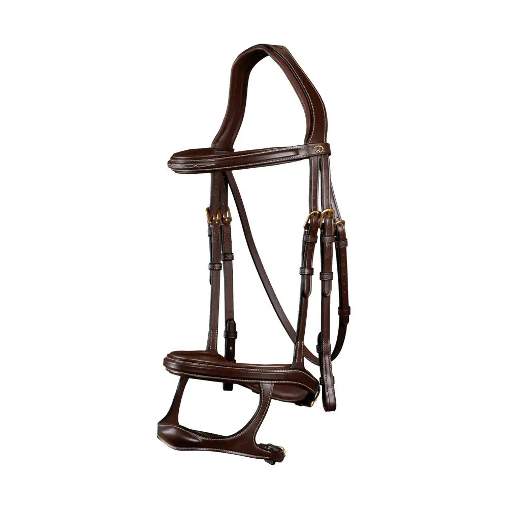 Dyon Marron Double Noseband Bridles Dy'on