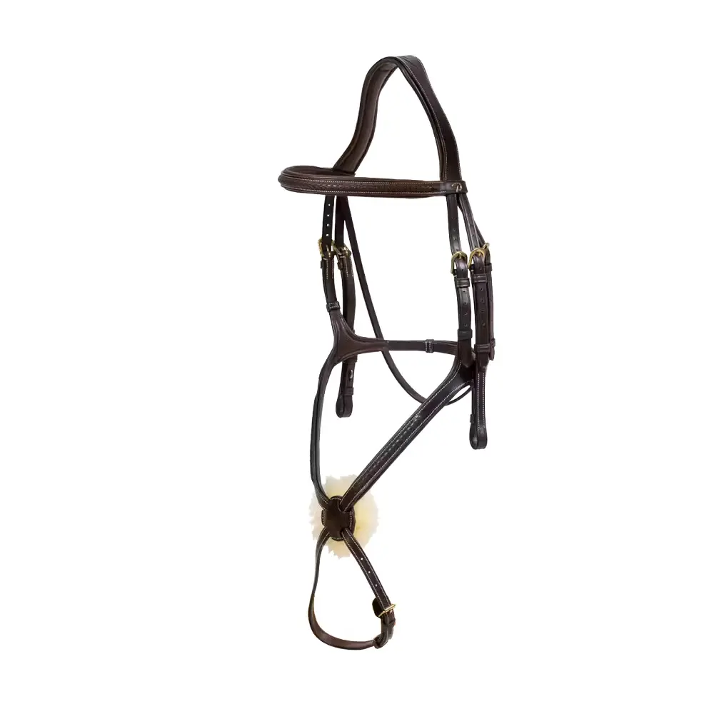 Dyon Marron Braided Cross-Noseband Riding Bridle Dy'on