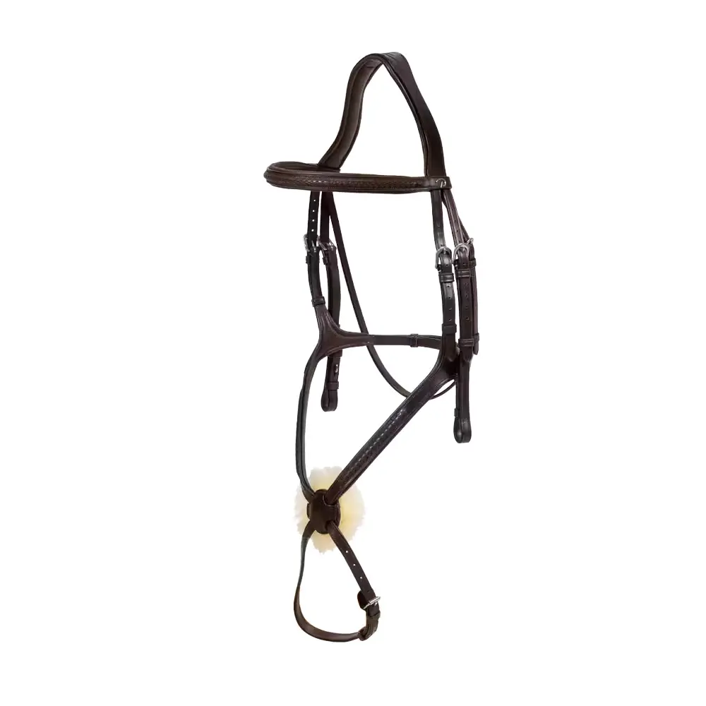 Dyon Marron Braided Cross-Noseband Riding Bridle Dy'on