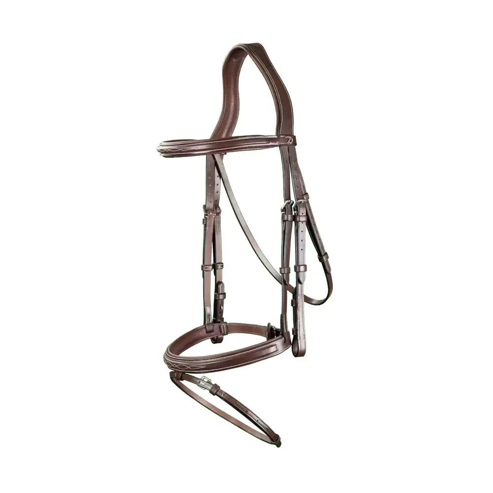 Dyon Marron Combined Riding Bridle And Noseband Dy'on