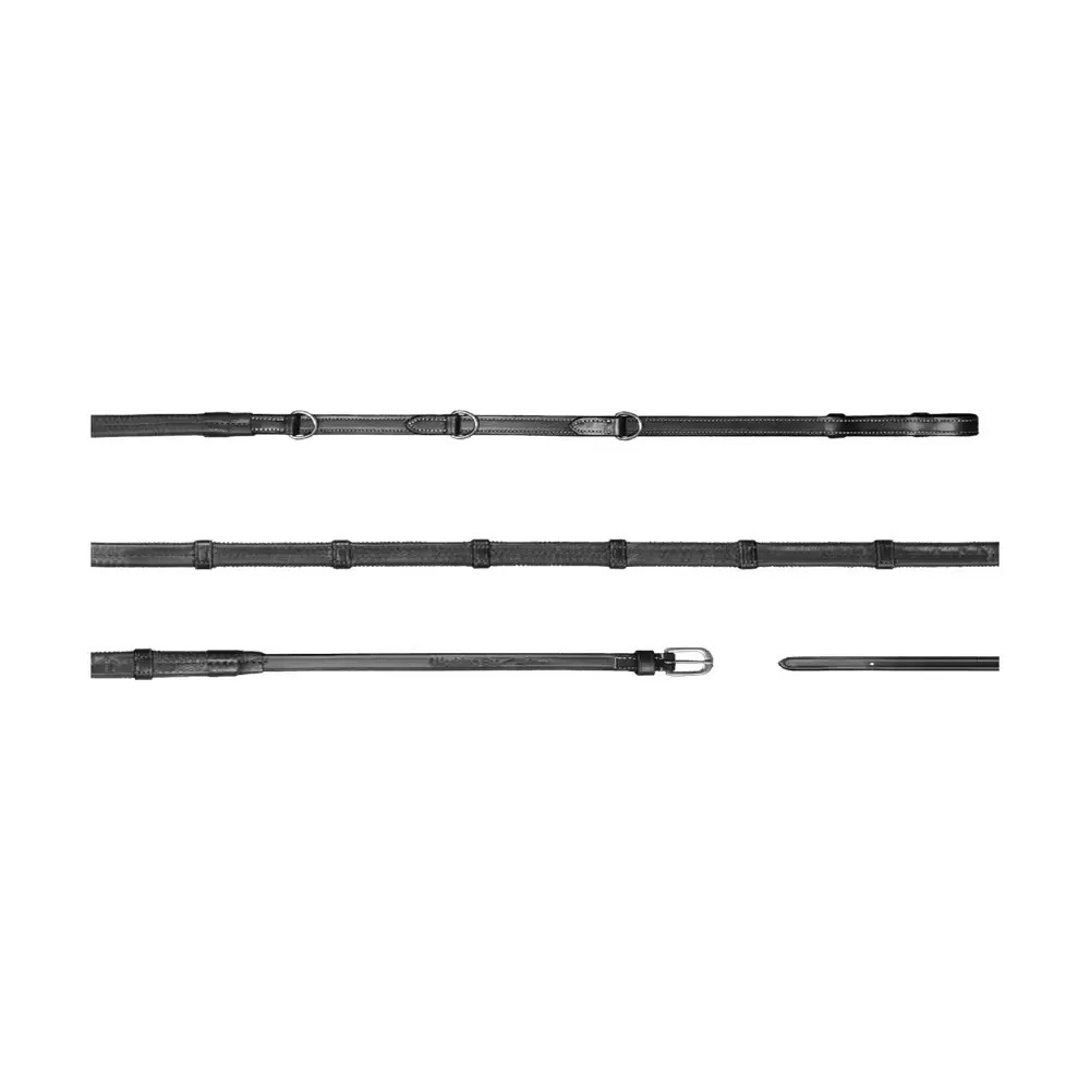 Meilleurs prix pour Rênes pour cob en caoutchouc avec 7 arretoirs Dy'on Howlett 3 D