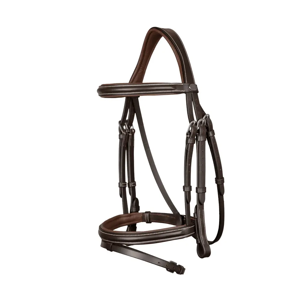 Dyon Marron Combined Riding Bridle And Noseband Dy'on