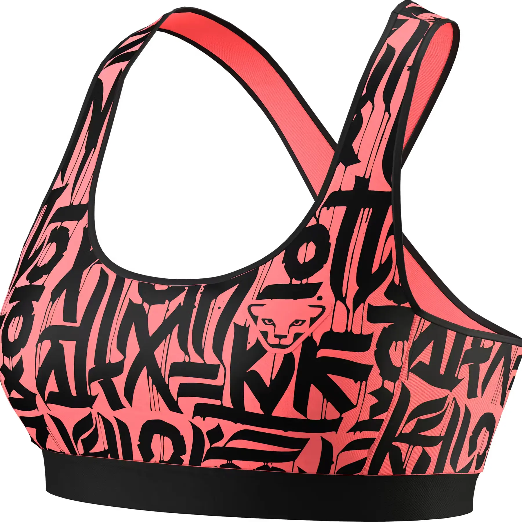 Dynafit Women's Orange Sports Bra Alpine Graphic