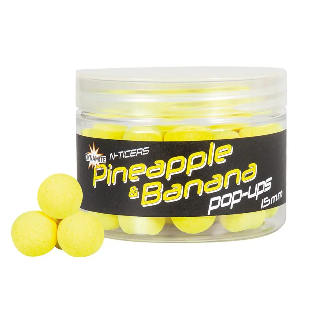 Schwimmende Boilies Dynamite Baits N-ticers Pineap & Bana 15MM