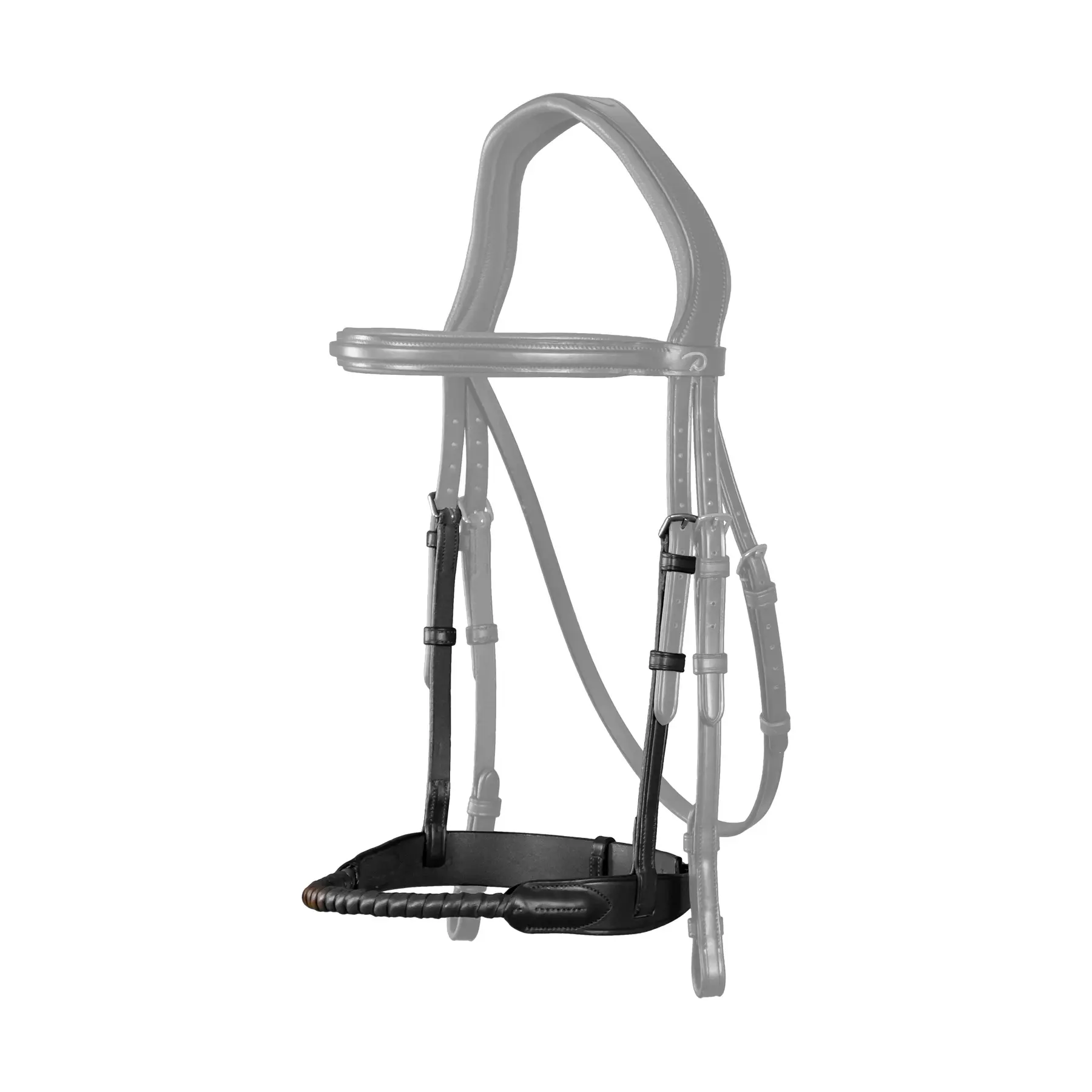 Dyon Noir Leather-Covered Rope Noseband Dy'on