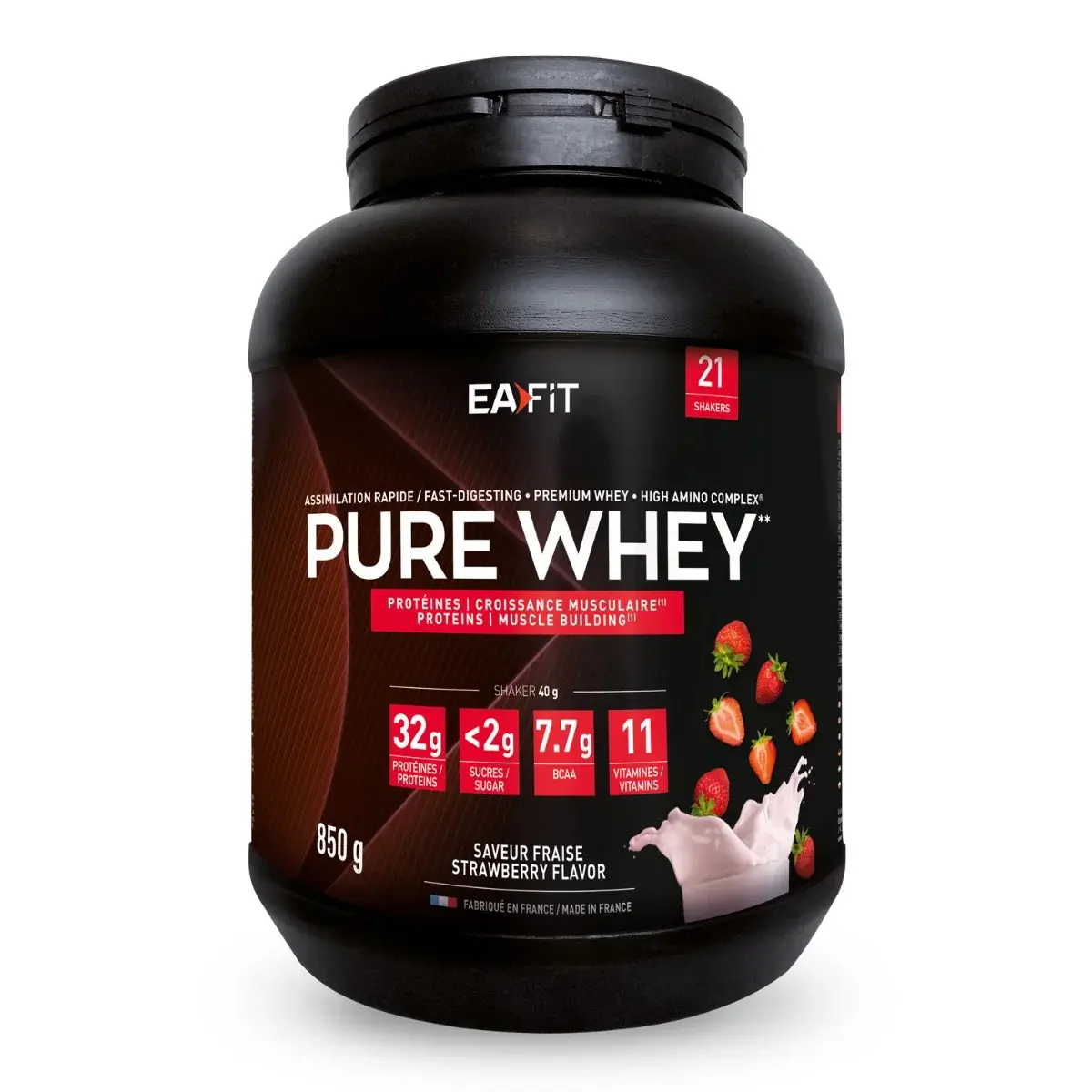 Protezioni alla fragola EA Fit Pure Whey