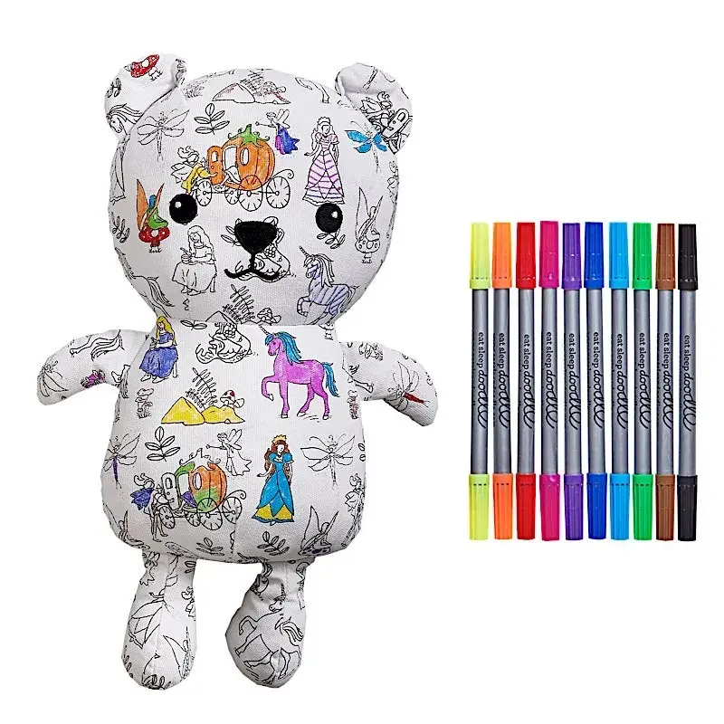 Puzzlebär zum Ausmalen Eat Sleep Doodle Conte de fées