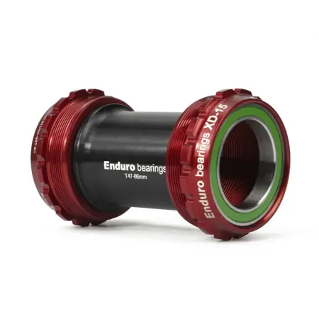 Enduro Bearings Tretlager T47 BB A/C SS-T47-BB386-Red Unisex