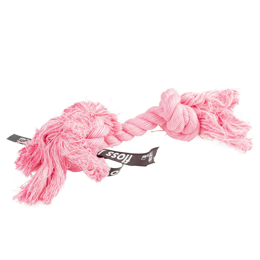 Ebi Rose Dog Rope With 2 Knots Do You Even Floss Dawg