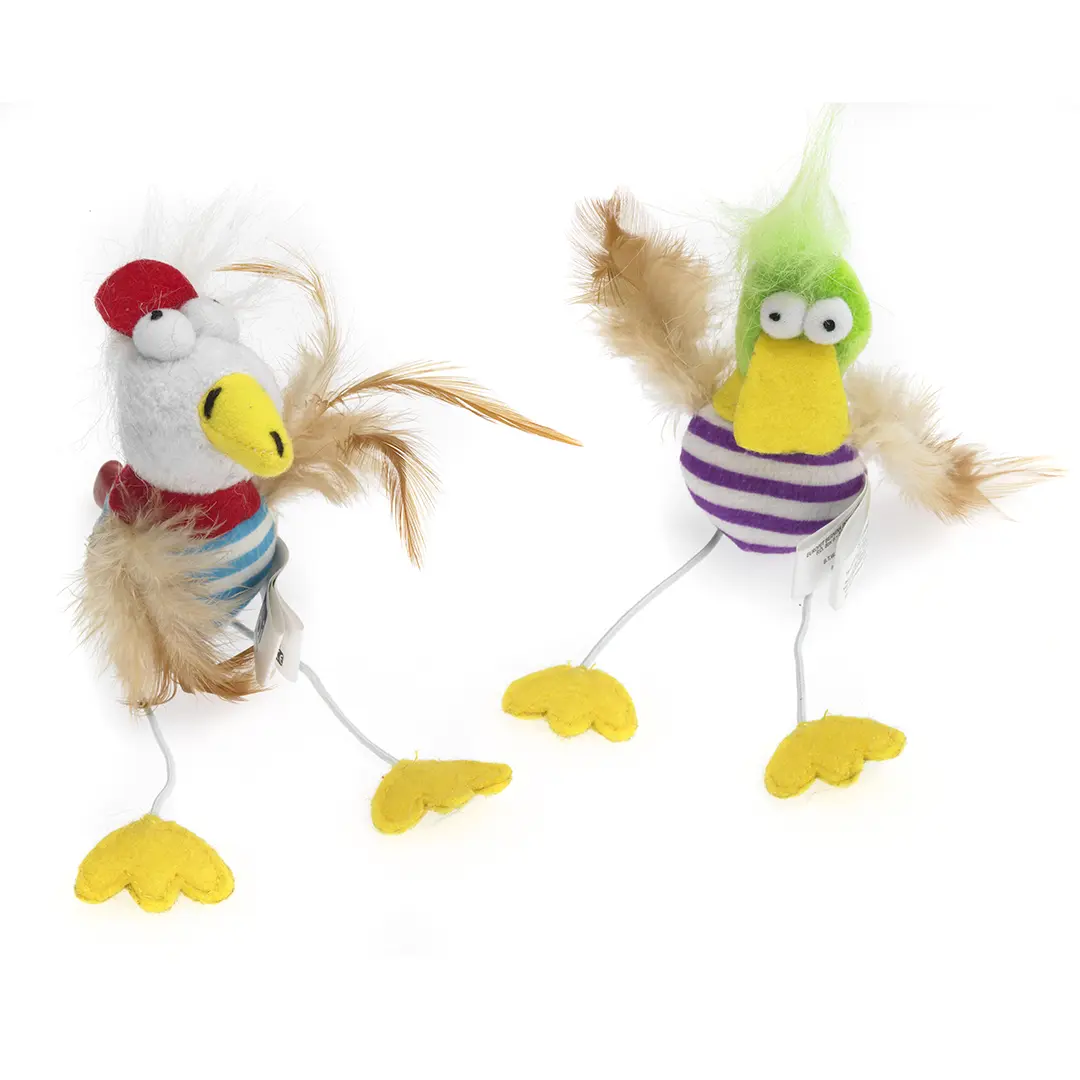 Ebi Multicolore Plush Cat Toy With Catnip And Rattle Wanna Oiseaux