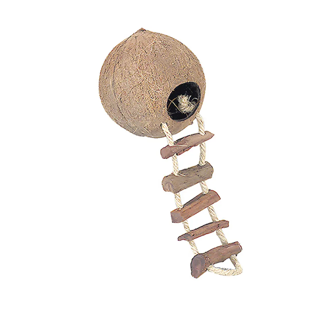 Comparer les prix de Abri pour rongeurs Ebi Coconut avec échelle et cage Globehouse