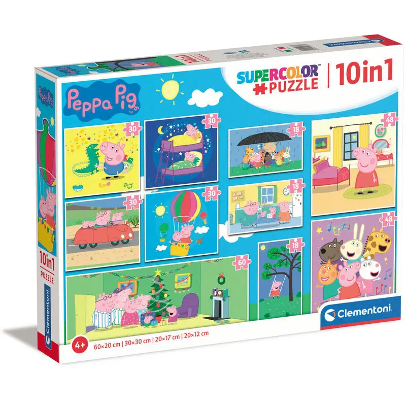 Puzzle mit 18+30+48+60 Teilen Educa Borras Peppa Pig