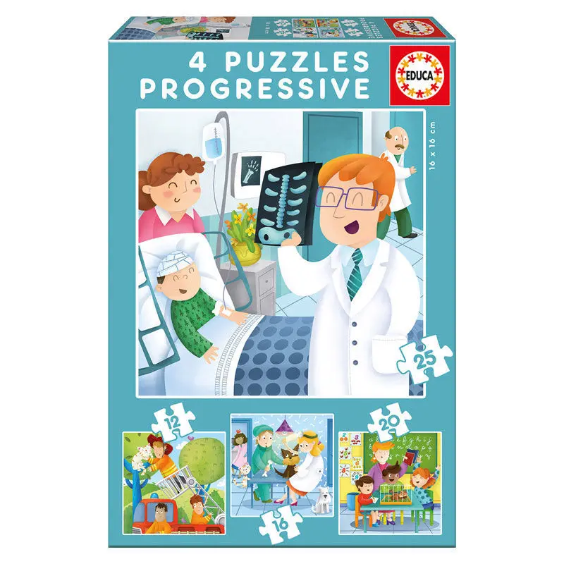 8412668171466 - Progressives Puzzle mit 2-16-20-25 Teilen When I Grow Up I Want to Be
