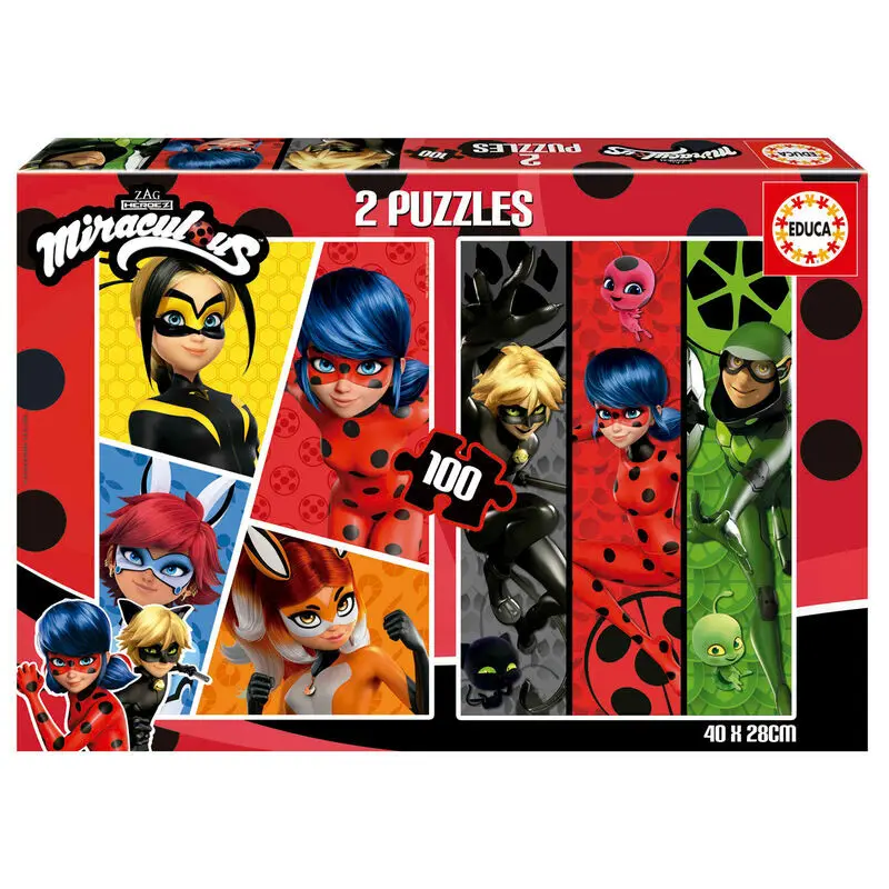 8412668199699 - Puzzle mit 2x100 Teilen Miraculous Ladybug